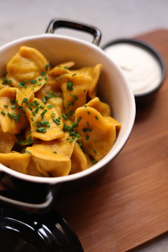 Crispy air fryer mac and cheese bites served with marinara and ranch dipping sauces